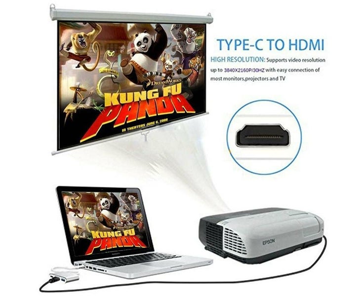 USB 3.1 Type-C Thunderbolt3 to HDMI Display Adapter Plus USB3.0 OTG Port USB- Carousel 9