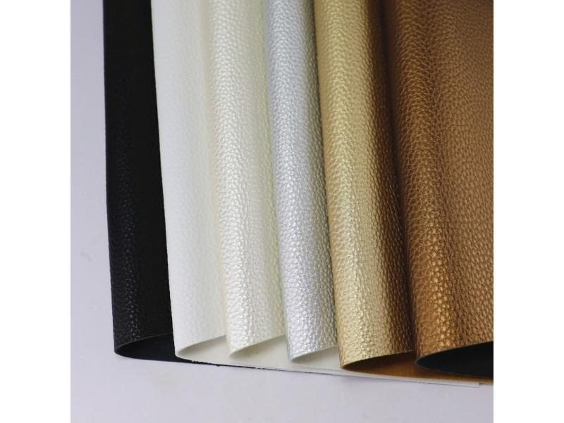 30x132cm Lichee Lychee Litchi Pattern Textured Faux Synthetic PU Leather Fabric Carousel 1