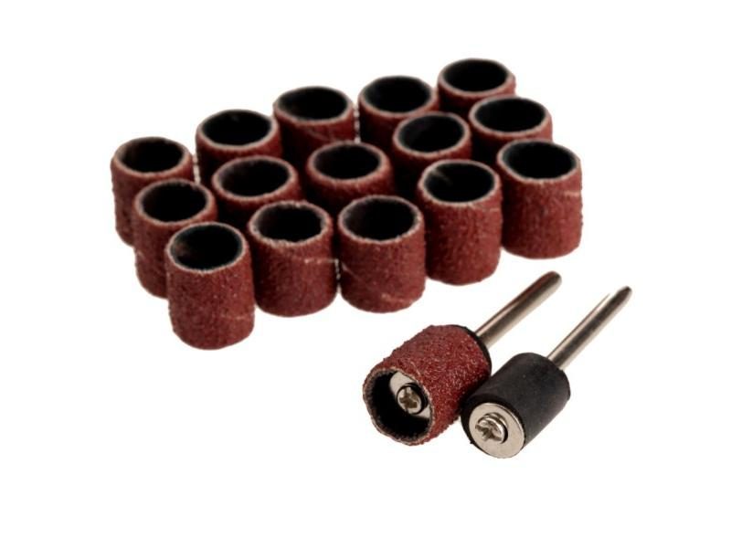 100Pcs Dremel Accessories Grit 80# 9.5mm Drum Sanding Kit 2Pcs Sanding Band Carousel 1