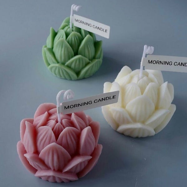 Silicone Mold Lotus Flower Candle Mould Carousel 1