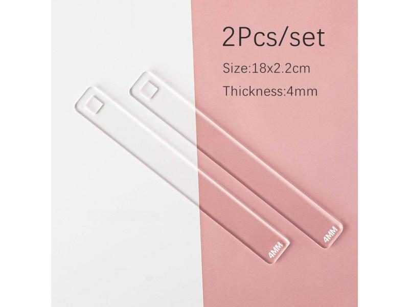 2Pcs Acrylic Soft Clay Ruler Multi-size Pastry Tools Carousel 1