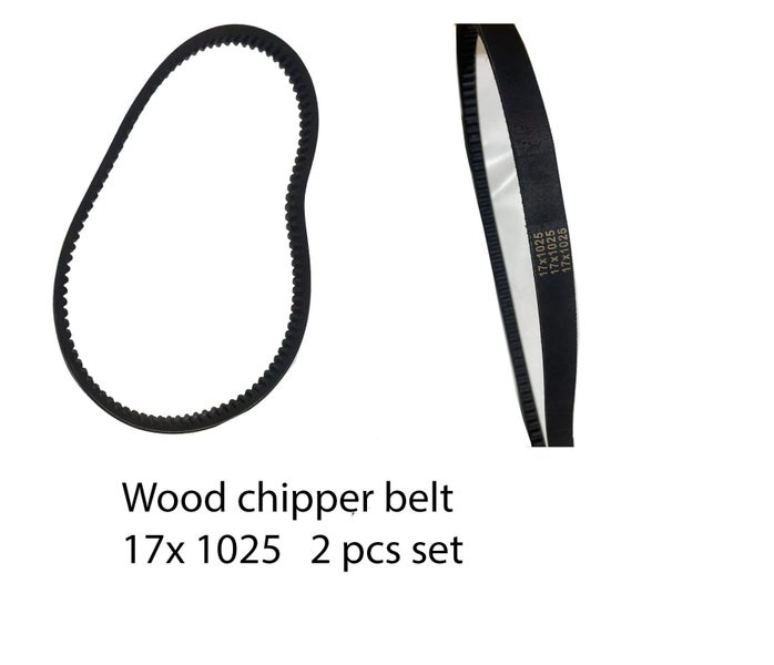 2 pcs of belts for wood chipper 17x1025 Carousel 1