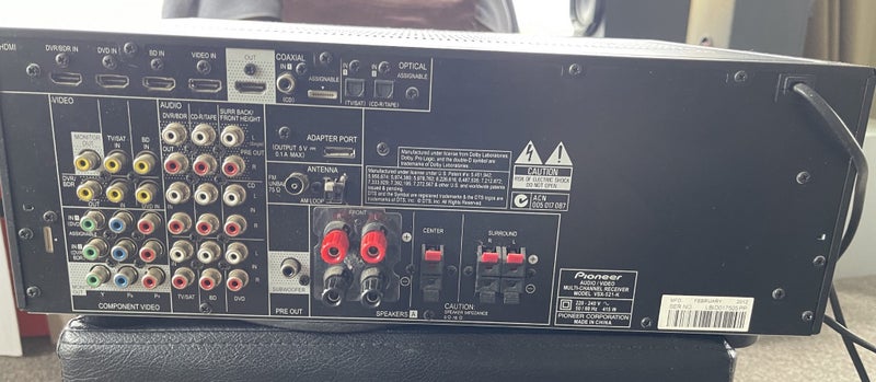 Pioneer 5.1 home theatre system with Pioneer VSX-521-k receiver/amp63615755161731113