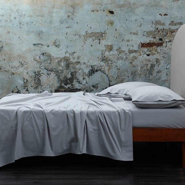 250TC Pure Cotton Pewter Sheet Set by MM Linen Carousel 1