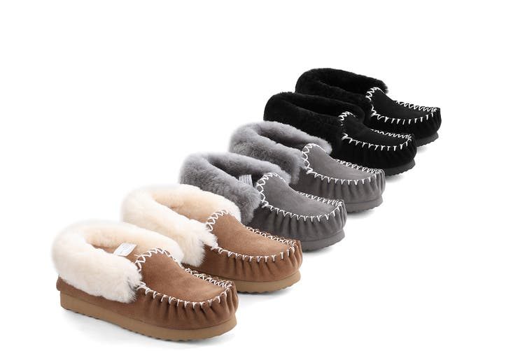 Outback Ugg Moccasins - Premium Sheepskin (Chestnut, Size 11M / 12W US) Carousel 1