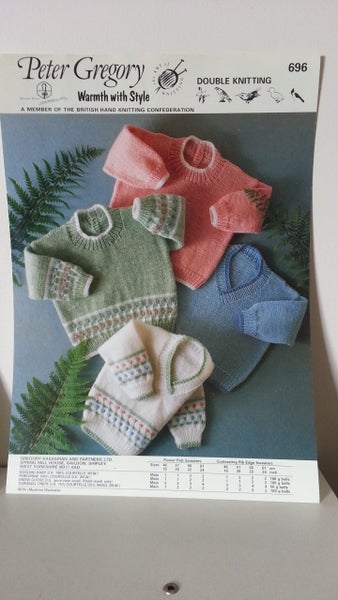 TODDLERS JUMPERS KNITTING PATTERN PG 696 Carousel 1