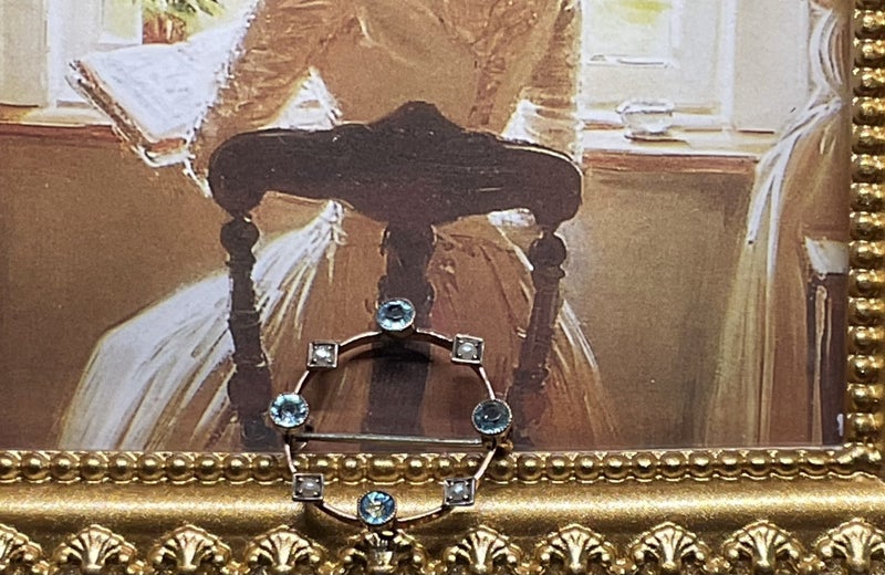 Aquamarine & Pearl Brooch Carousel 1