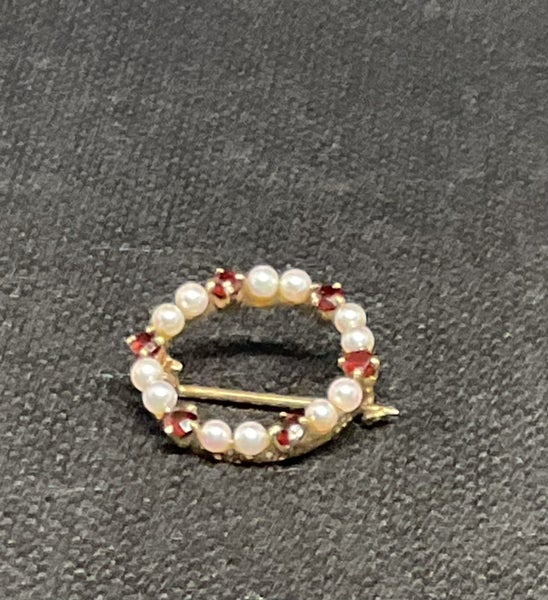 Garnet and Pearl Brooch Carousel 2