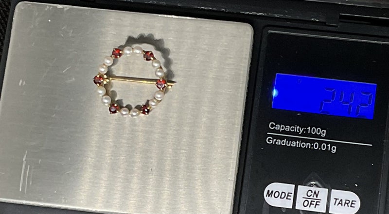 Garnet and Pearl Brooch Carousel 4