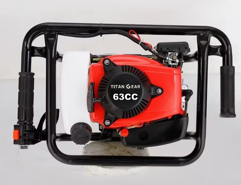 63CC 4 STROKE PETROL POST HOLE BORER 300mm AUGER PETROL ENGINE EARTH AUGER COMBO Carousel 8