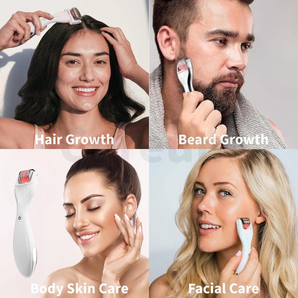 2 in 1 LED Derma Roller with 3 in 1 Titanium Needles Roller Heads For Skin Carousel 6