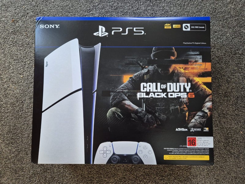PS5 Slim Digital Edition + COD Black Ops 6, new in box, RRP $907.00 Carousel 1