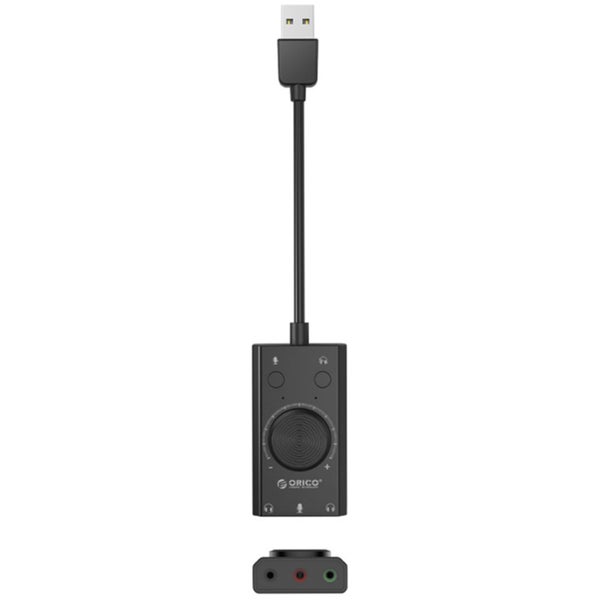 Orico External USB Sound Card 3.5mm Mic Speaker Volume Adjustable Carousel 2