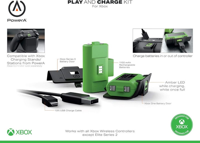 XBOX Charger PowerA Charges Your Wireless Controller XBOX X|S XBOX One63615441320577112