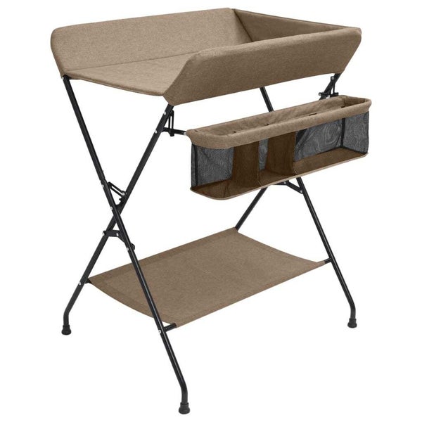 vidaXL Changing Table Taupe Iron Carousel 1