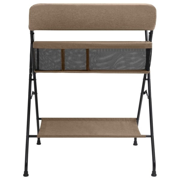 vidaXL Changing Table Taupe Iron Carousel 2