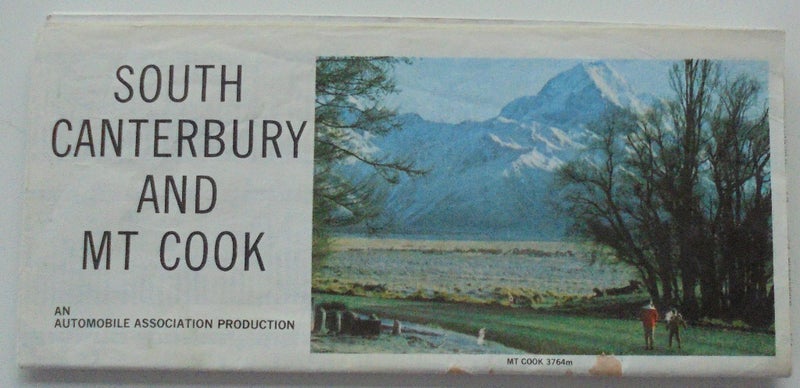 ZB) NZ AA MAP OF SOUTH CANTERBURY & MT COOK UNDATED Carousel 1