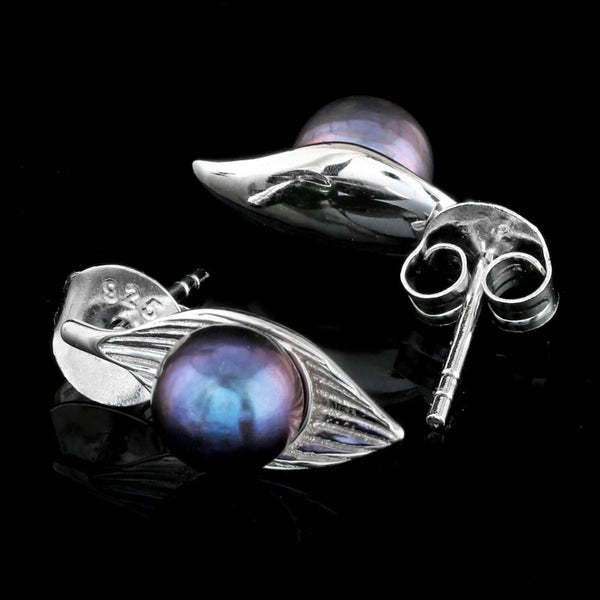 TAHITIAN Colour FW PEARL STERLING .925 EARRING Carousel 2