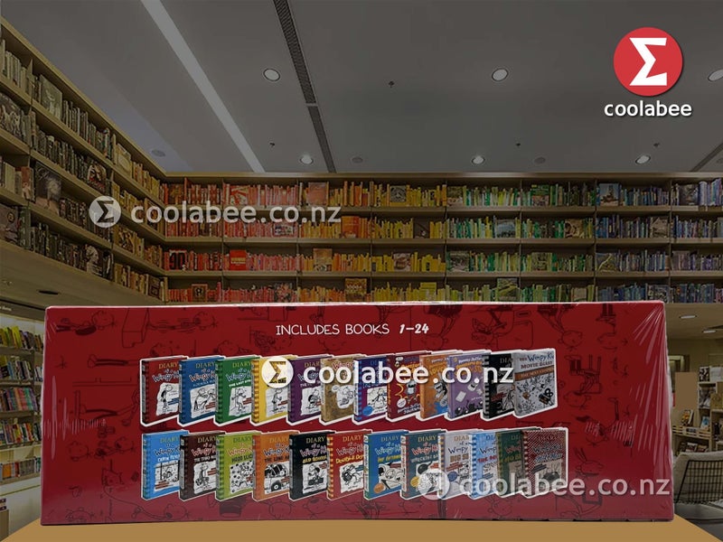 Diary of a Wimpy Kid Box of Books 1-24 Paperback Carousel 7