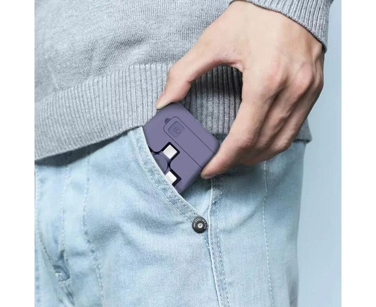 3 in1 Retractable USB Type C Micro USB powerbank charge Cable for iPhone Sams Carousel 5