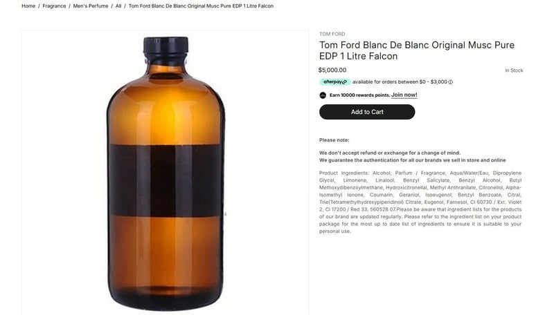 Tom Ford Blanc De BLanc 10ml Decant Carousel 2