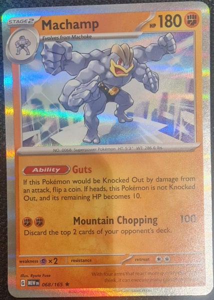 Pokemon Scarlet and Violet 151 Machamp Holo 068/165 Carousel 1