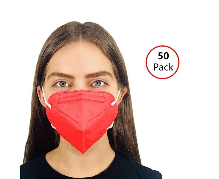 50 Pack Adults Disposable Face Mask -Red Carousel 1