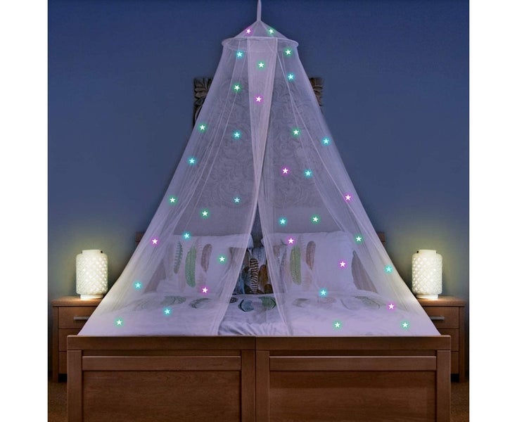 Children Kids Canopy Hanging Dome Tent Mosquito Bed Net Glow in Dark Star Dec Carousel 1