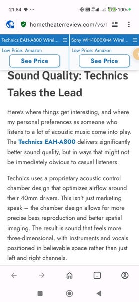 TECHNICS EAH-A800 STEREO HEADFONES - $247.45 + COURIER Carousel 13
