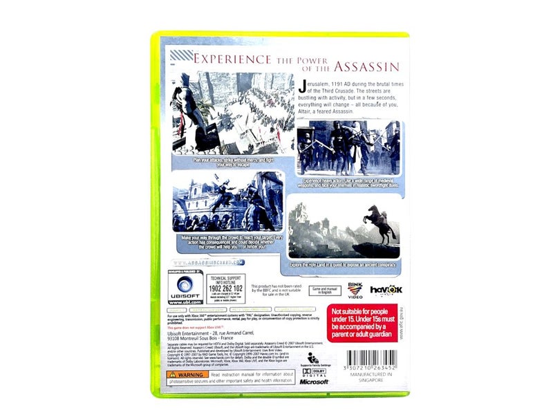 Assassin's Creed (Original Print) XBox 360 *EXCELLENT w/ MANUAL* Carousel 6