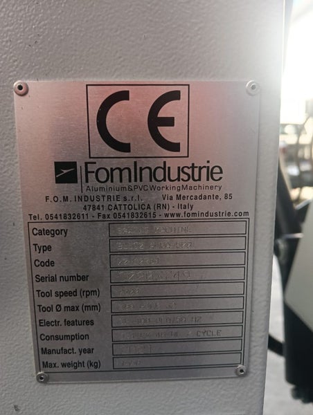 2021 FOM Industrie BLITZ ALVA 500 Double Head Mitre Saw for Aluminium and PVC63616356465539113