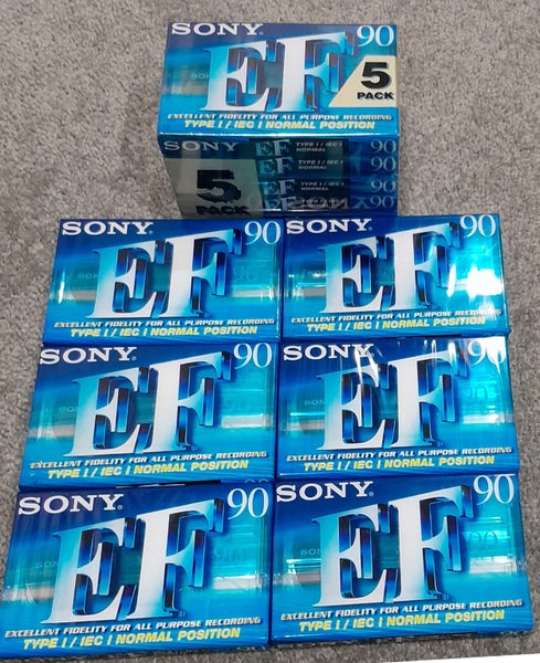 10 + 1! Sony EF90 min Blank Audio Cassette Tapes (new/sealed) Carousel 1