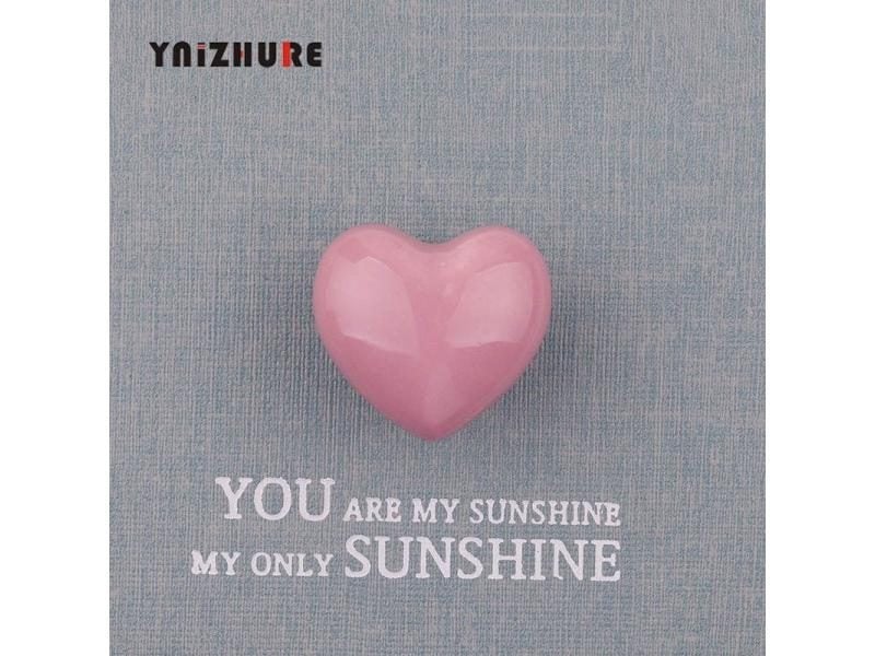 New Cute Child Nordic Ceramic Single Round Door Handle With Screw 1PC Carousel 1