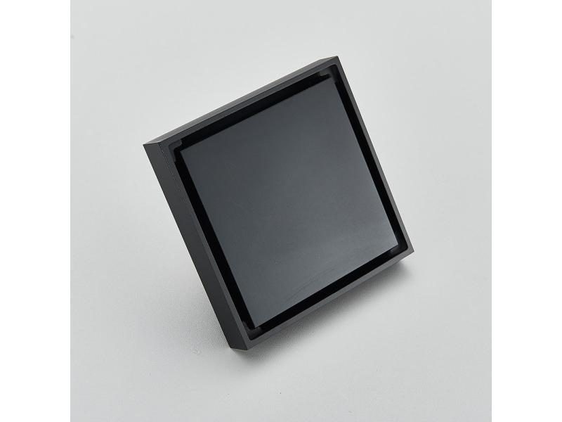 Rozin Brushed Gold Floor Drains 10*10cm Invisible Bathroom Floor Drain Matte Carousel 1