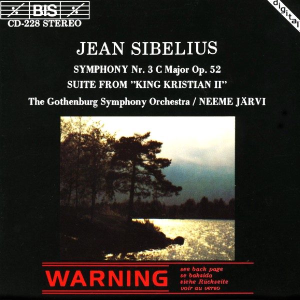 SIBELIUS: Symphony No.3/ Suite "King Kristian II" -Gothenberg S. O./ Neeme Jarvi Carousel 1