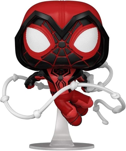 Funko Pop! Vinyl Figure Marvel Spider-Man Miles Morales Crimson Cowl Suit Carousel 1