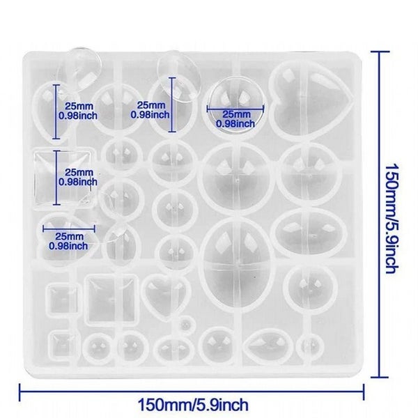 Jewellery Molds Gem Earrings Pendant Epoxy UV Resin Silicone Moulds Carousel 2