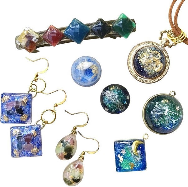 Jewellery Molds Gem Earrings Pendant Epoxy UV Resin Silicone Moulds Carousel 18