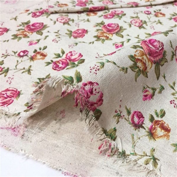 Cotton Linen Fabric Floral 1x1.5M Carousel 1