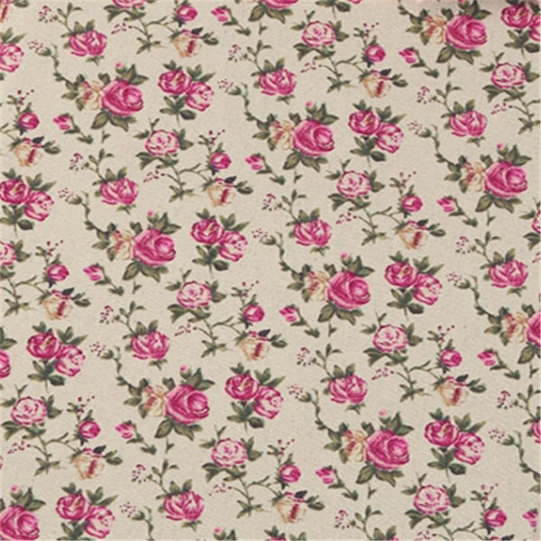 Cotton Linen Fabric Floral 1x1.5M Carousel 4