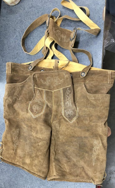 Royal Trachten Lederhosen Size 60 Bavarian traditional GREAT for BEERFEST Carousel 1