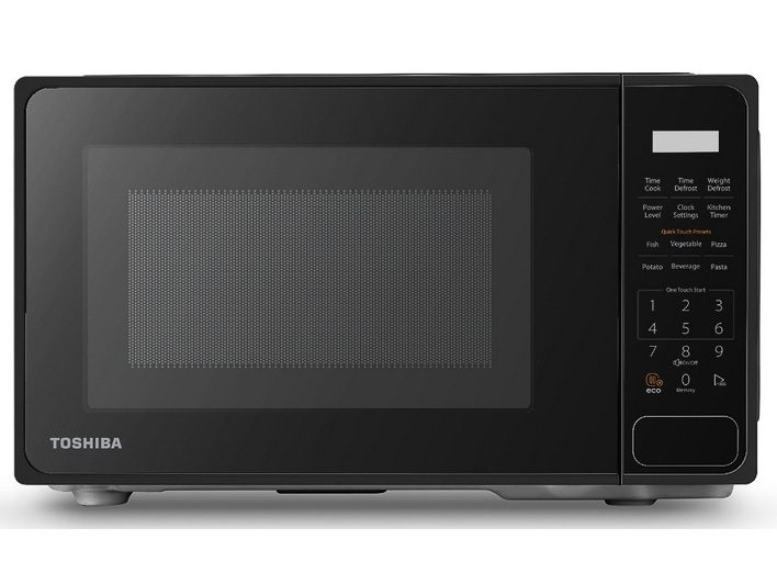 20L Toshiba Microwave Oven - 800W - Mirror Finish Black Carousel 1