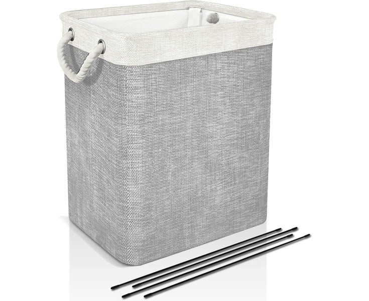 Laundry Basket with Handles & Brackets Hamper for Kid Girl Collapsible Washin Carousel 1