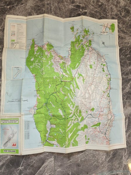 1973 Automobile Association Motor Touring Map Sheet 5 South Island Carousel 1