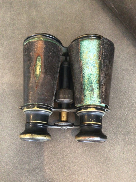 Antique Brass Telescope and Vintage Brass Binoculars Carousel 7