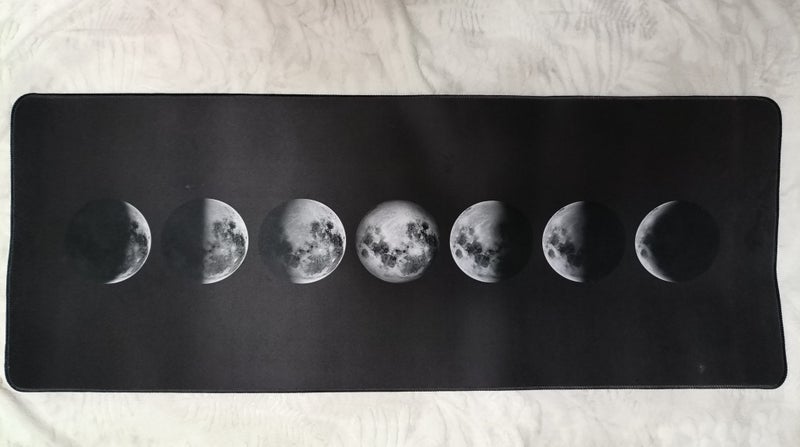 desk pad mouse pad moon print black Carousel 1