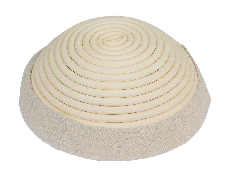 20cm Round Dough Proving Basket with Cloth Liner Carousel 2