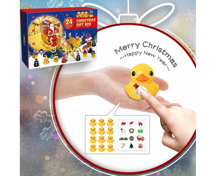 24 Pcs Countdown Christmas Rubber Ducks Advent Calendar, 2024 Rubber Ducks Ba Carousel 2