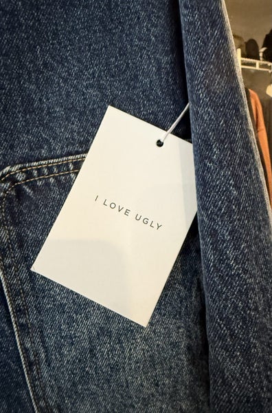 “I Love Ugly” Denim Jacket (L)63615278713345114