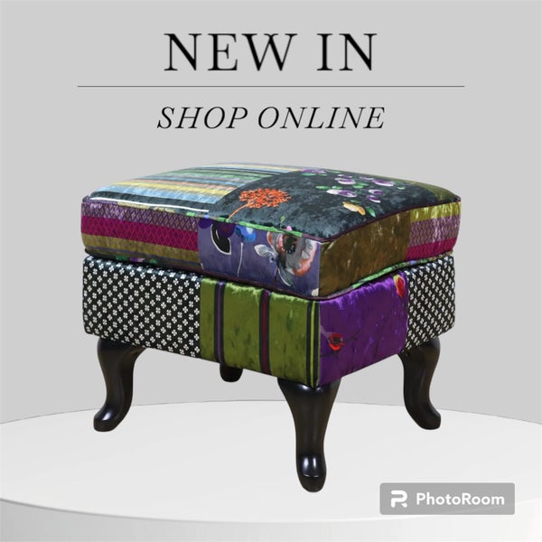 The Patchwork Ottoman combines expert craftsmanship Carousel 1